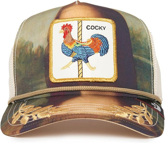 Goorin Bros Sicut Mentula COCKY Trucker Hat in Stone